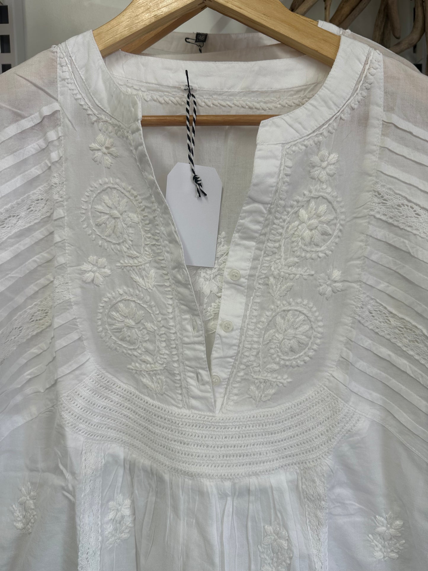 Shiloh embroidered cotton shirt