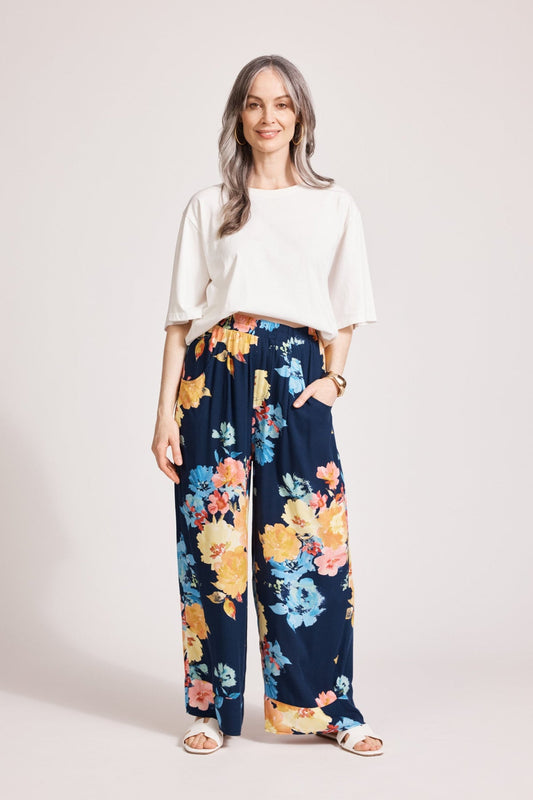 Parisio Pant - Indigo Bloom