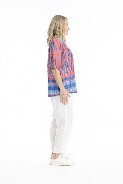 Tessa V neck tassel top