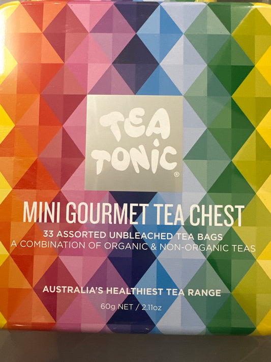 Mini Tea Chest - Gourmet Tin - 1 Teabag of Complete Tea Range