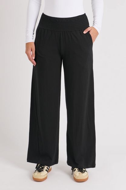 Shirred waistband pant