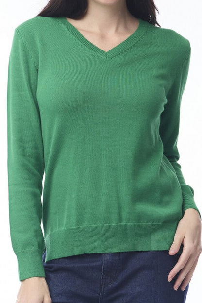 Knit V neck - Green