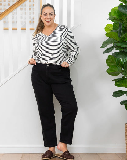 Mum Denim jeans -Black
