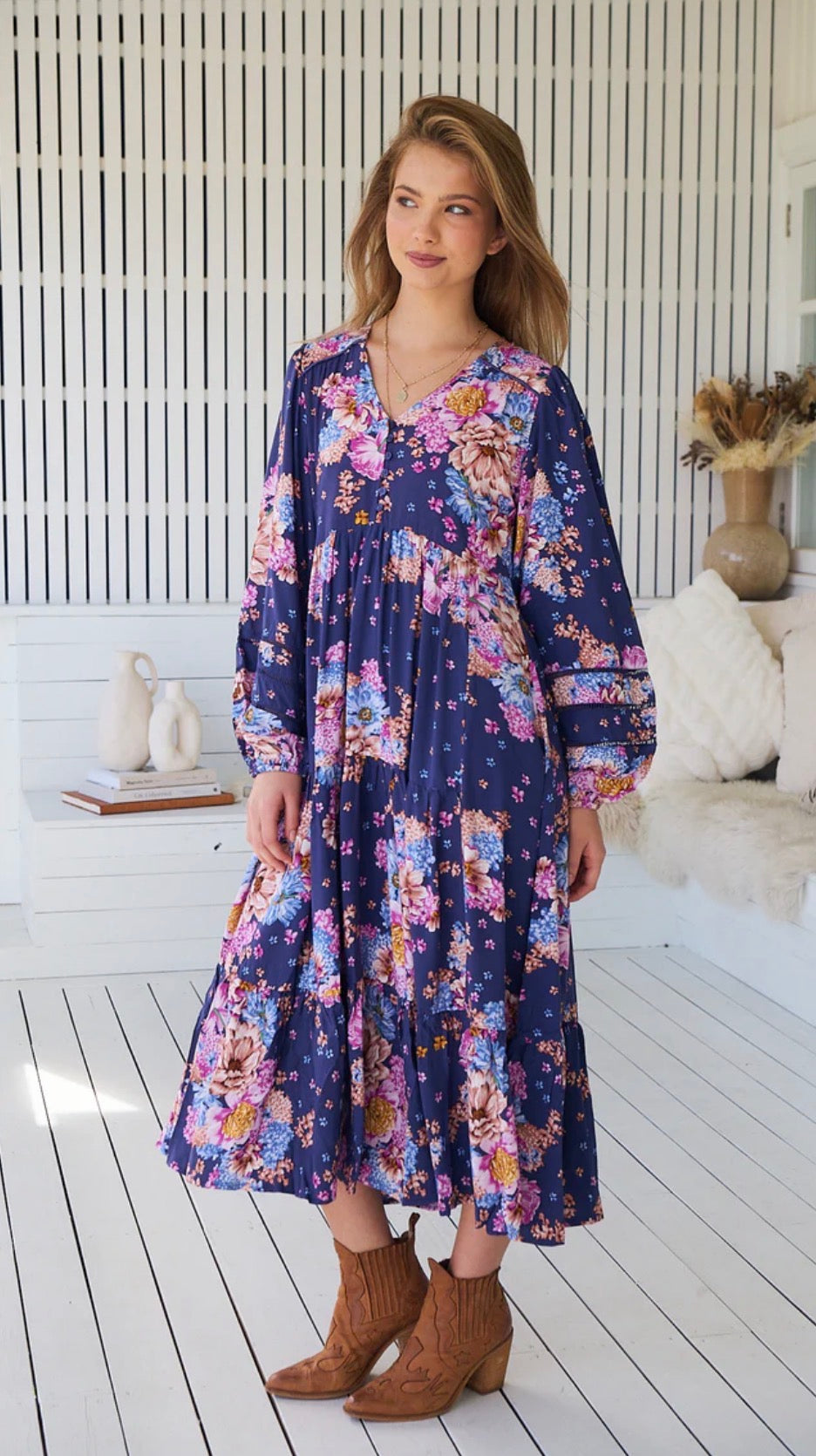 Eve Midi Jaase dress- wild whim
