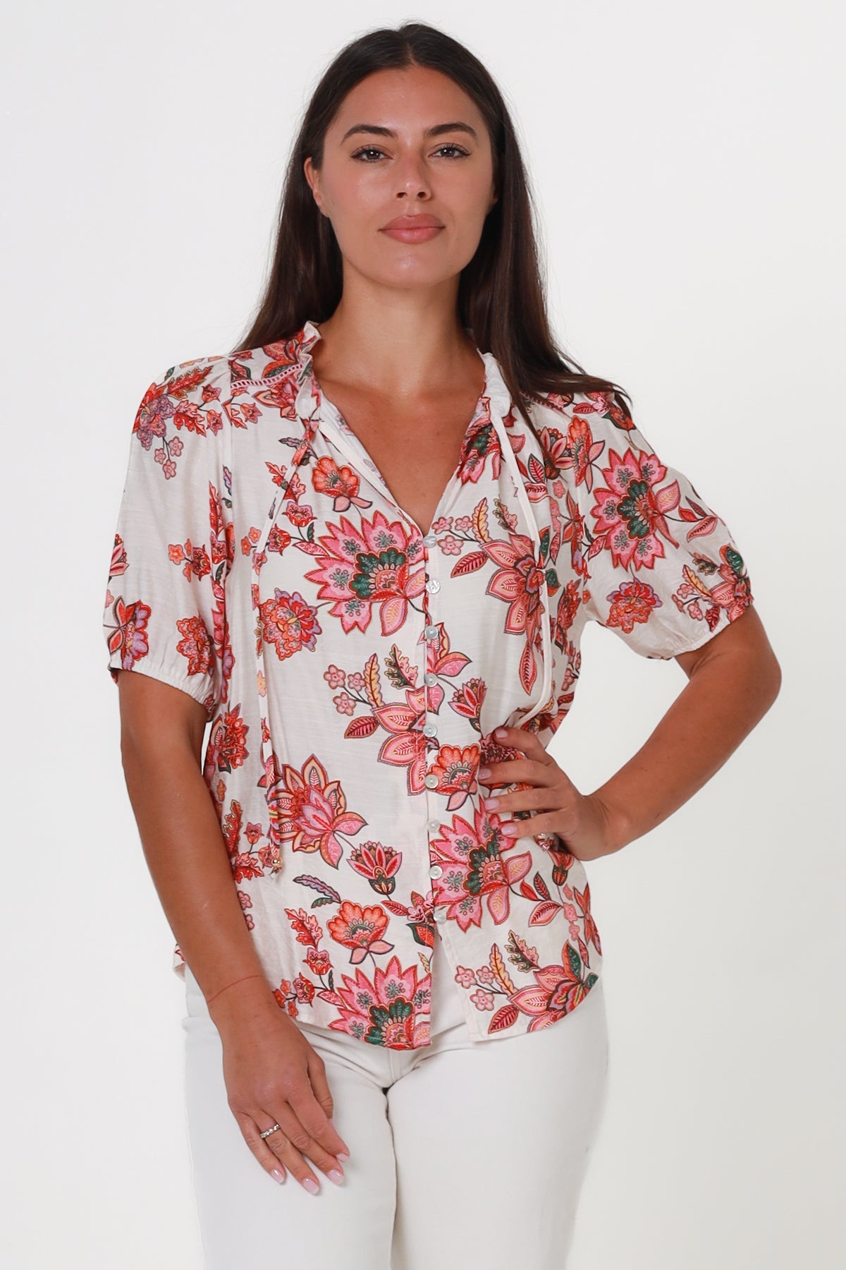 Lila print top