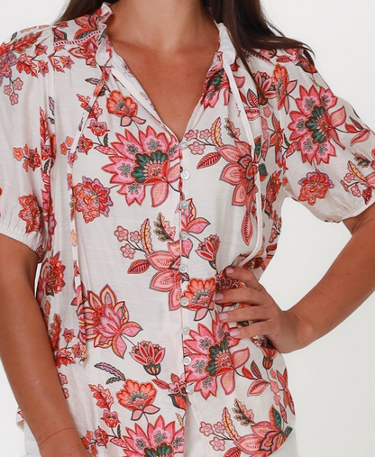 Lila print top
