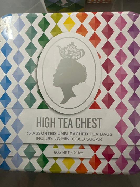 High Tea Chest - 33 teabags & mini Gold Sugar (to make any tea sparkle)