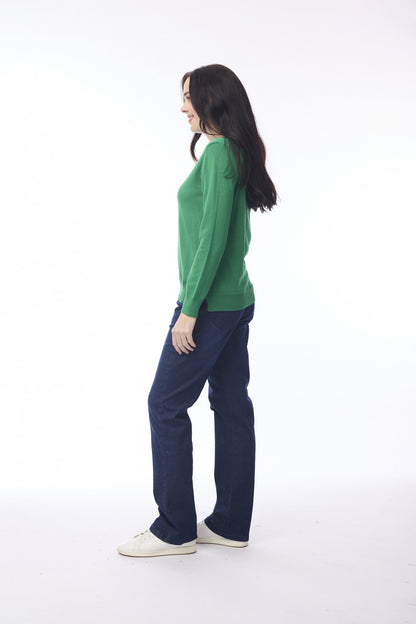 Knit V neck - Green