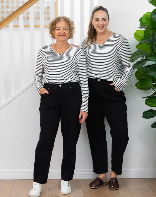 Mum Denim jeans -Black