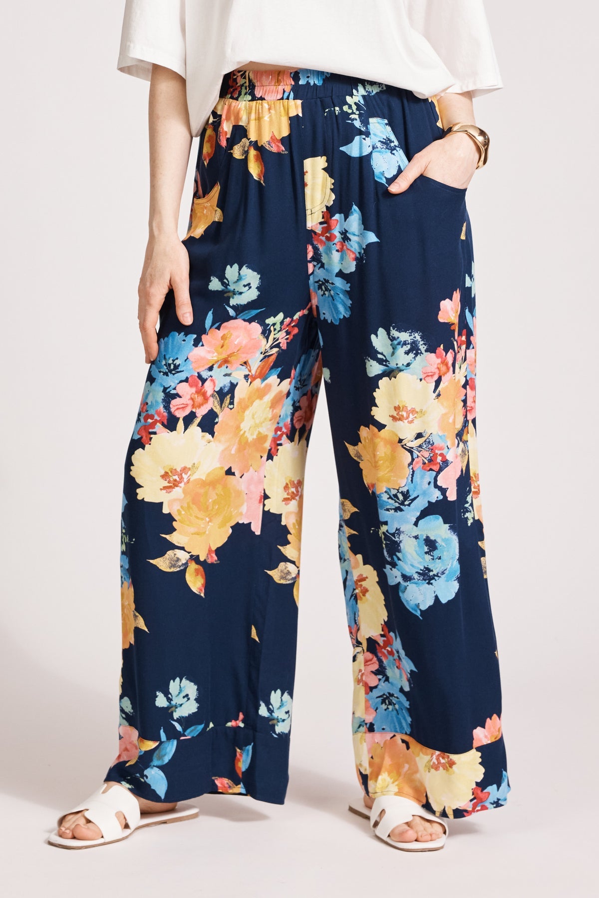 Parisio Pant - Indigo Bloom