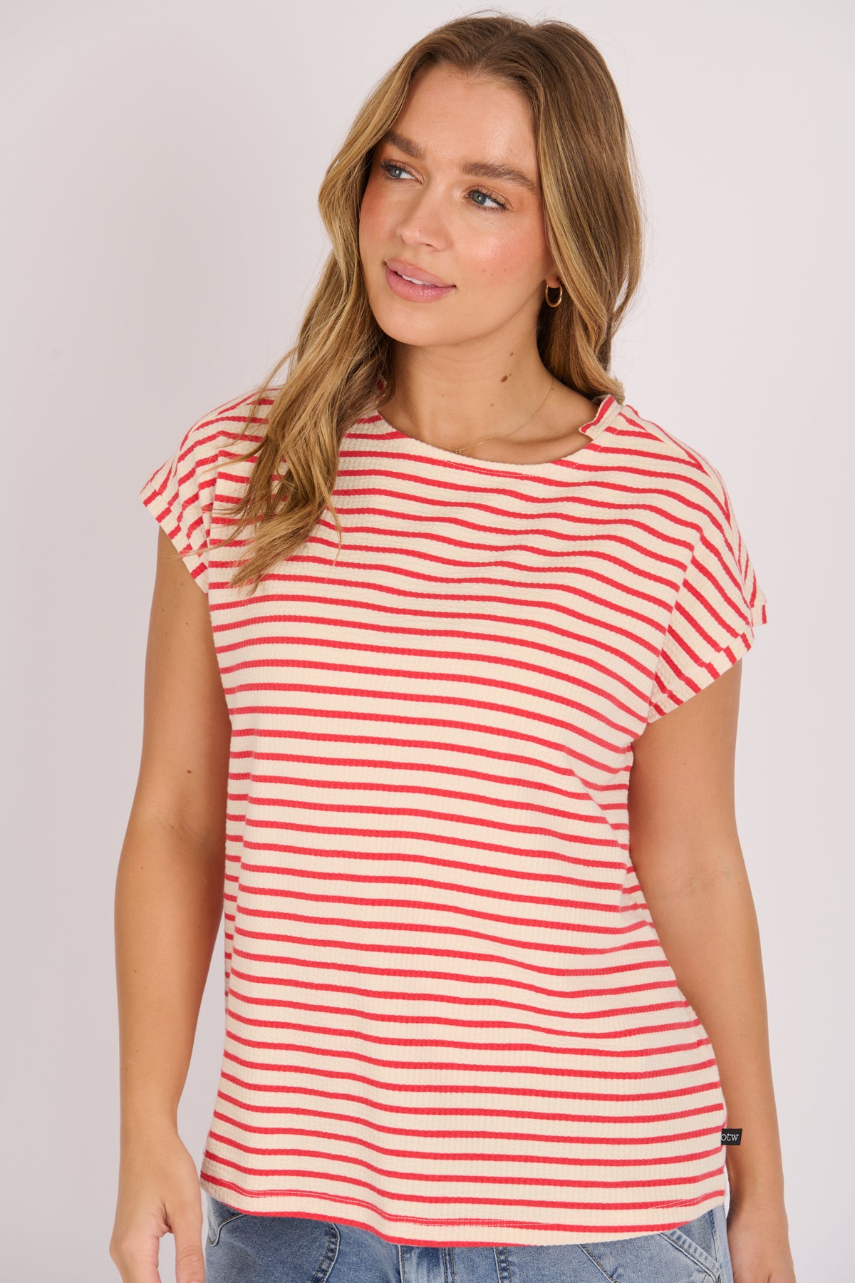 Berry Stripe Half Collar Tee – One Ten Willow