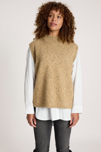 Zarda knit vest- mocha