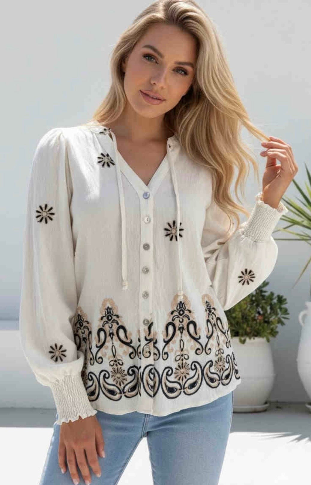 Jovial Embroidered top