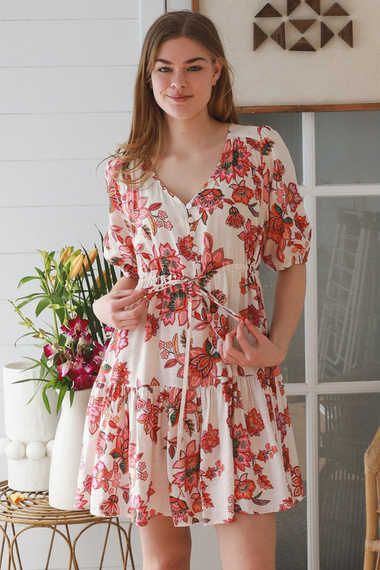 Lila print mini dress
