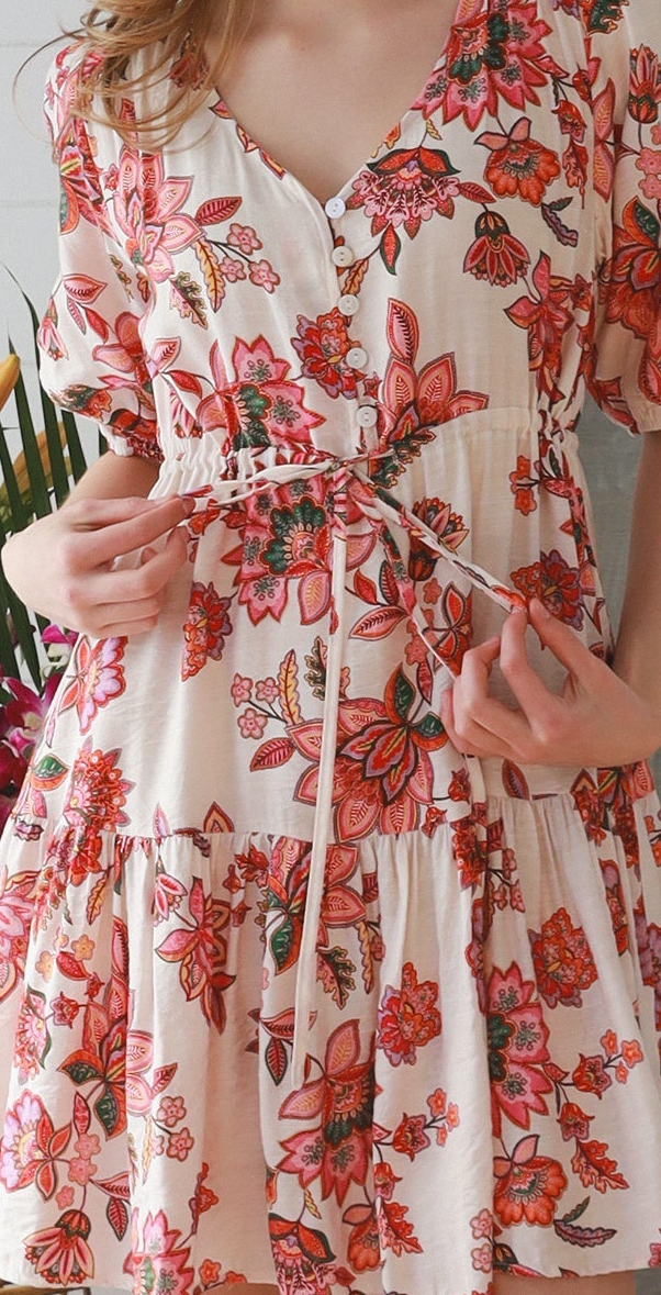 Lila print mini dress