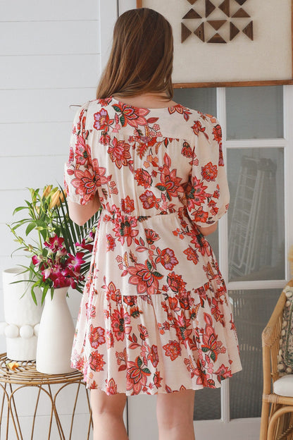Lila print mini dress