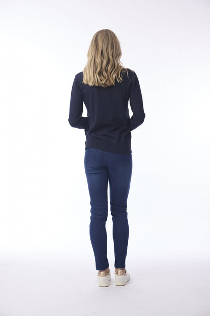 Knit V neck - Navy