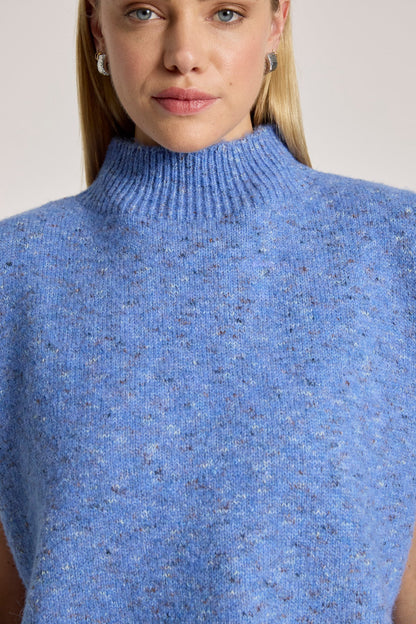 Zarda knit vest- blue