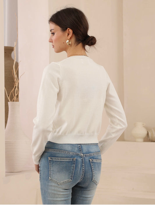 Juno Cardigan White or Red