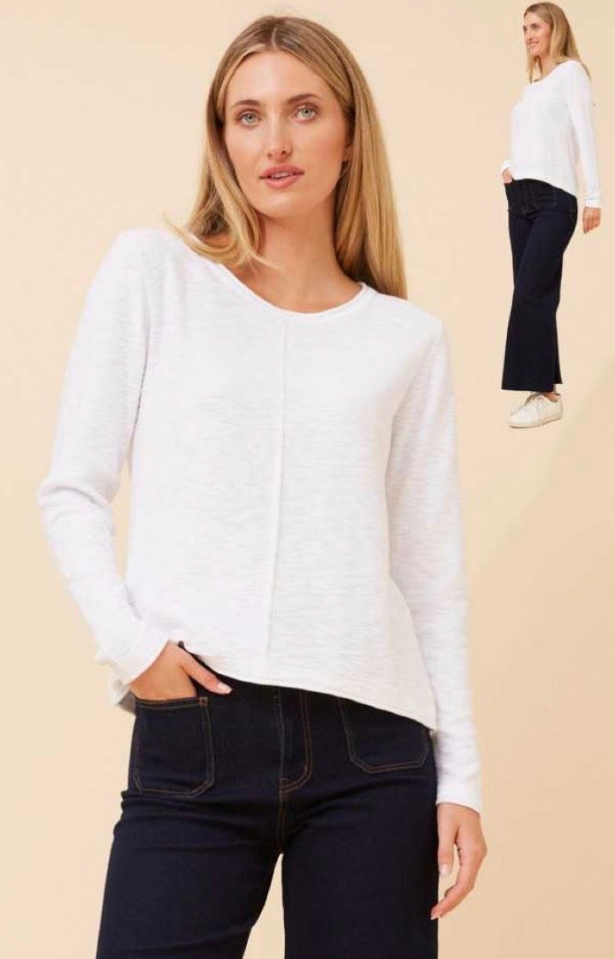 Jenna textured top - White