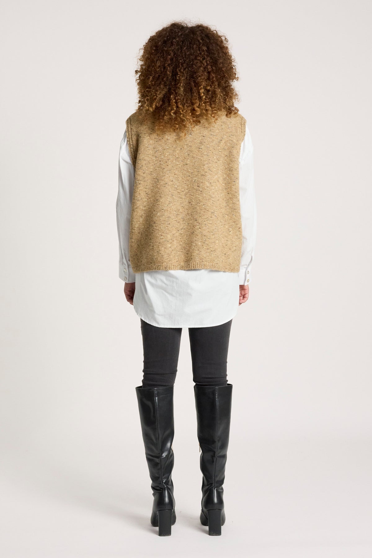 Zarda knit vest- mocha