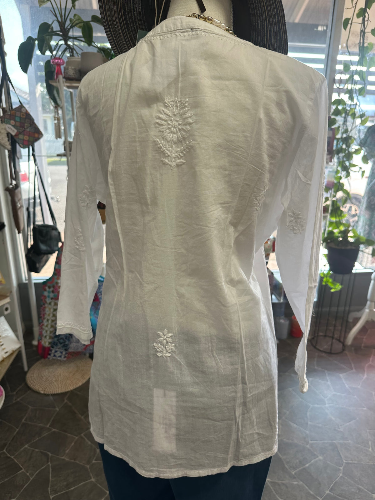 Shiloh embroidered cotton shirt