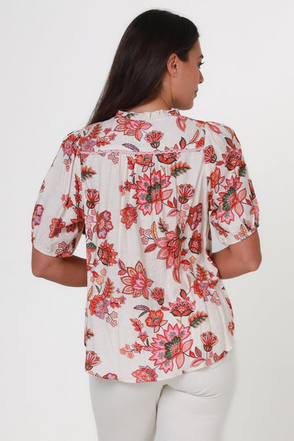 Lila print top