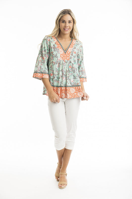 Ishi top flared sleeves
