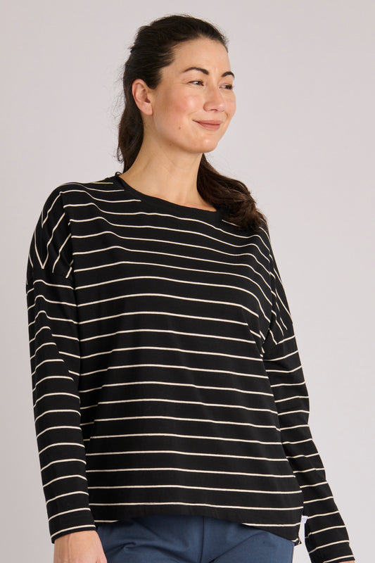 Black stripe L/S tee