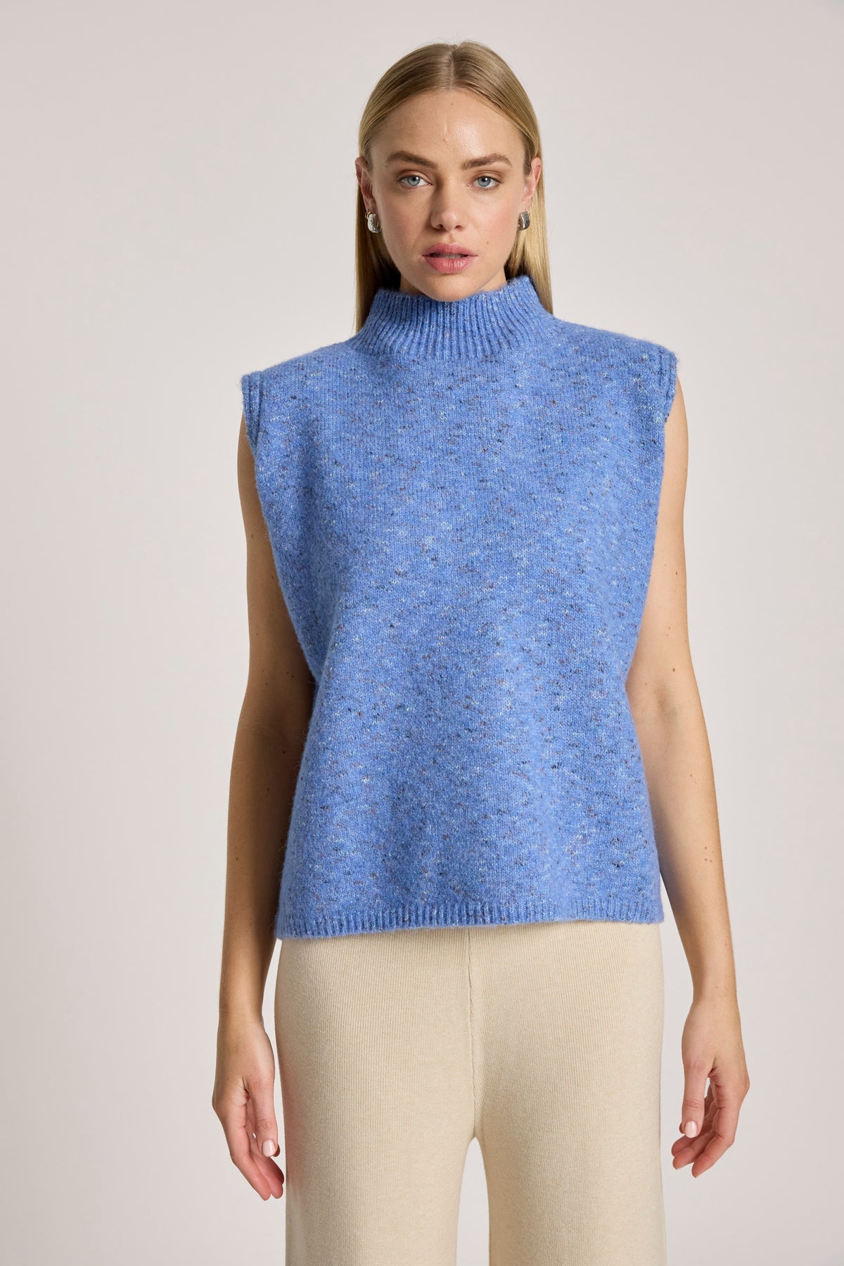 Zarda knit vest- blue