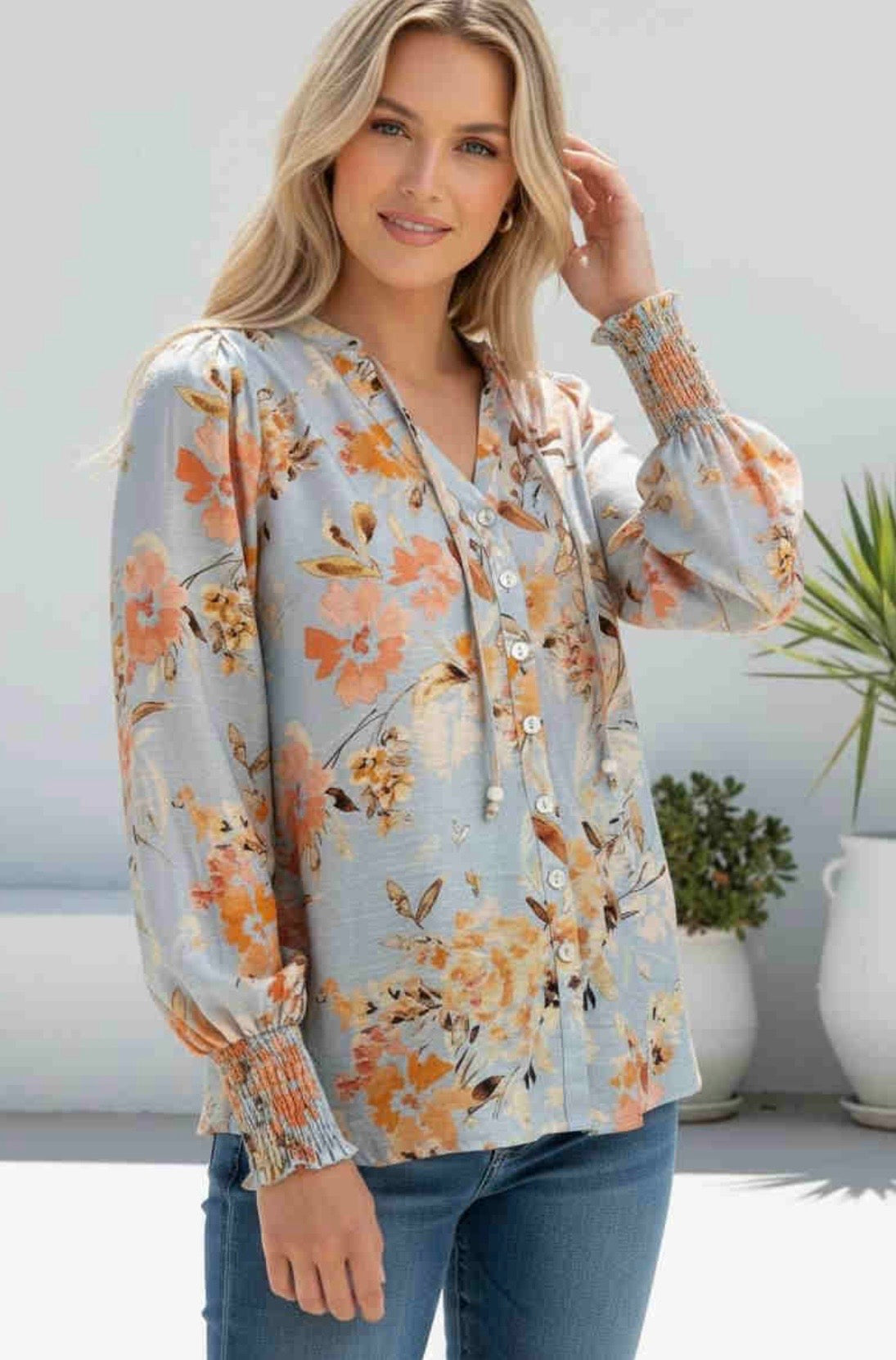Aria floral blouse