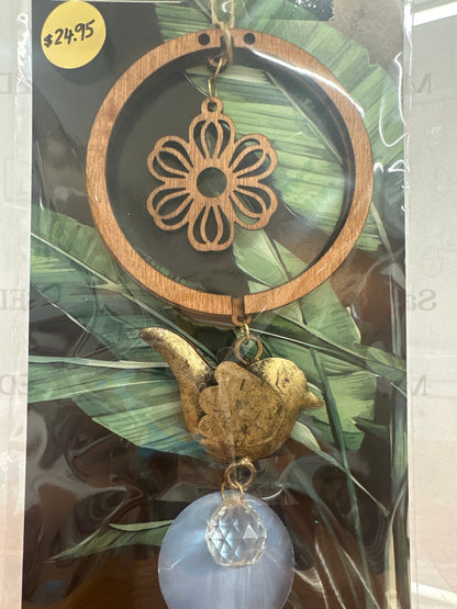Rustic bird suncatcher