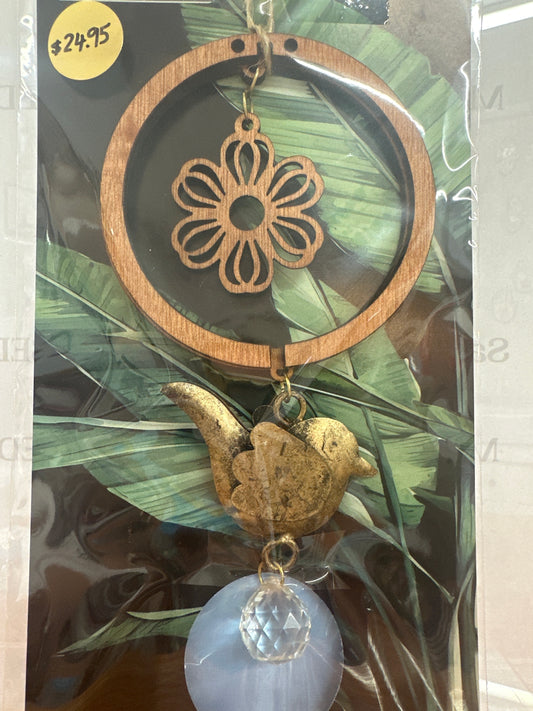 Rustic bird suncatcher
