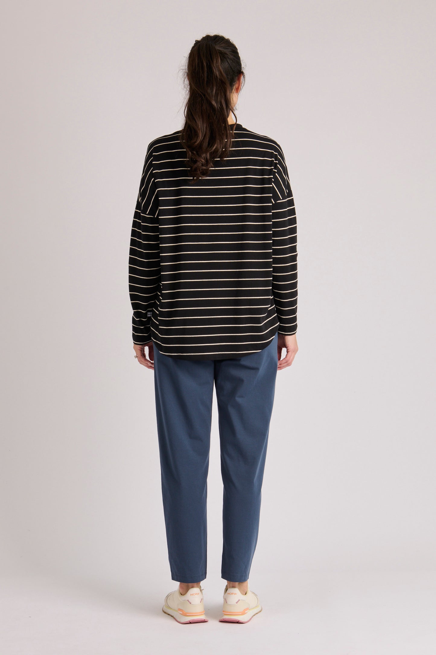 Black stripe L/S tee