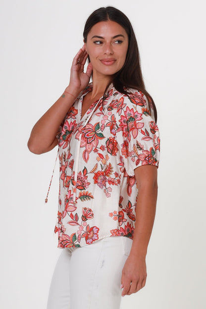 Lila print top