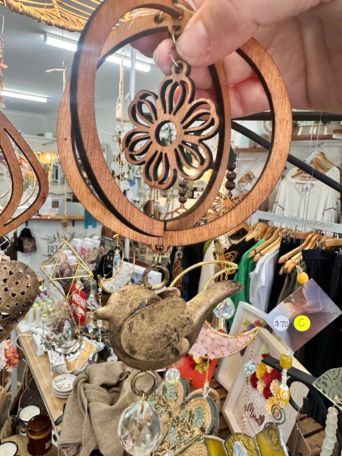 Rustic bird suncatcher