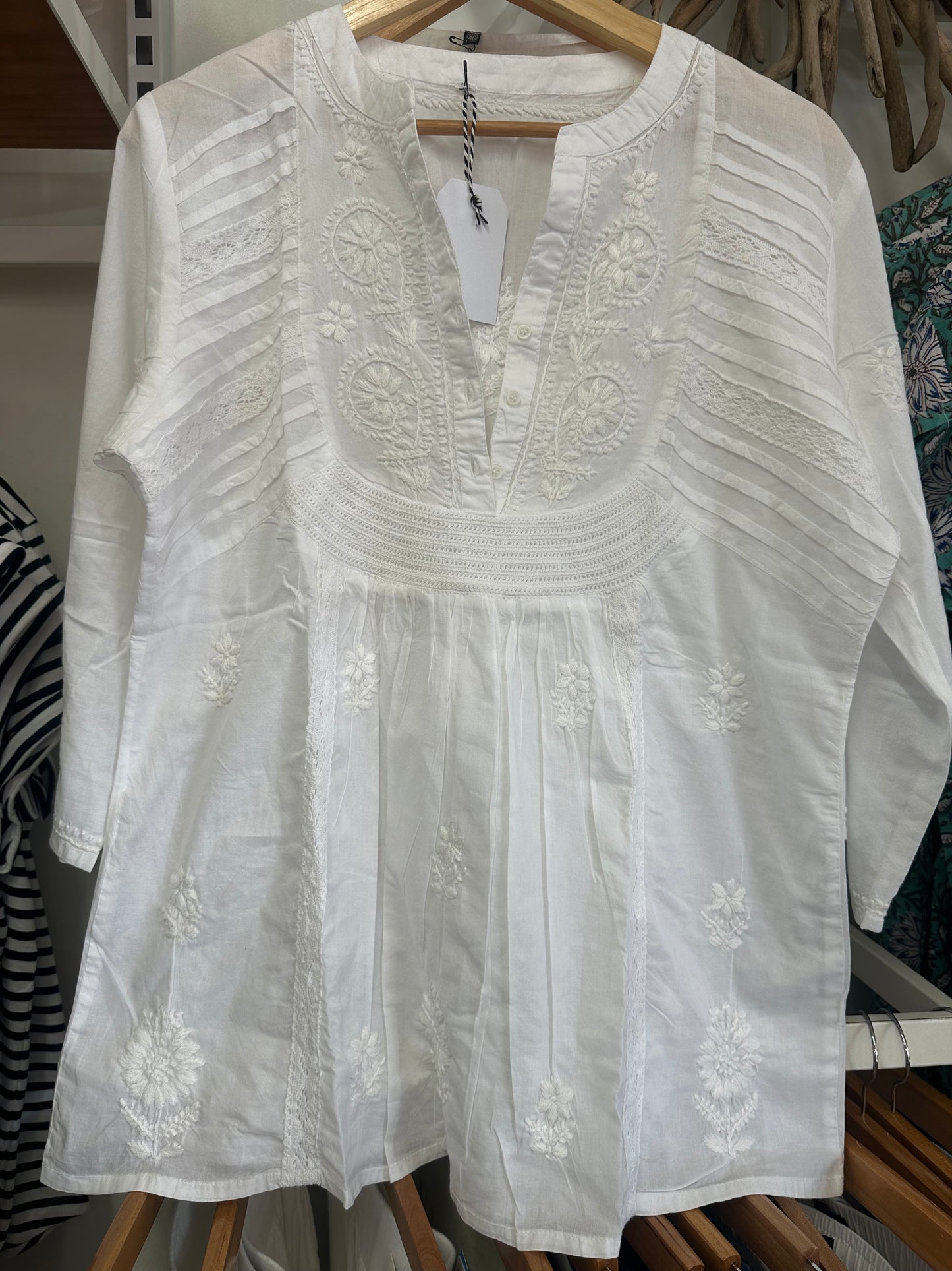 Shiloh embroidered cotton shirt