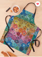 Rainbow flowers apron