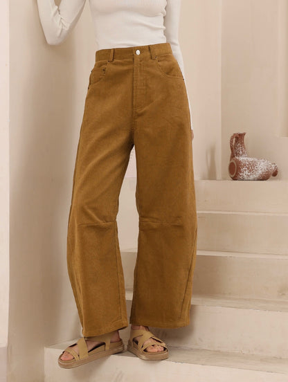 Janel Camel Cord Pants