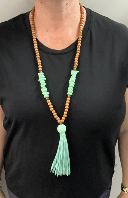 Coloured bead necklace