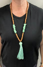 Coloured bead necklace