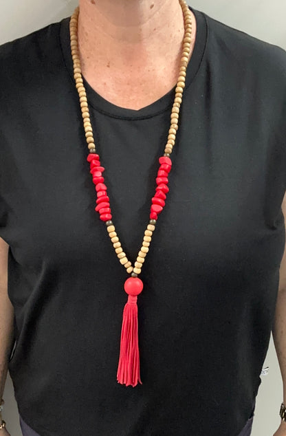 Coloured bead necklace