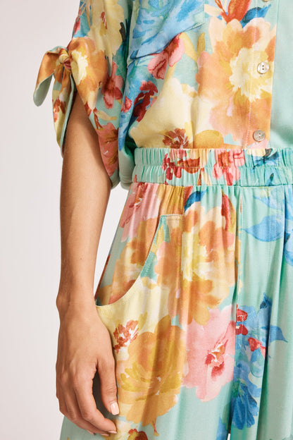 Parisio Pants- Mint Bloom
