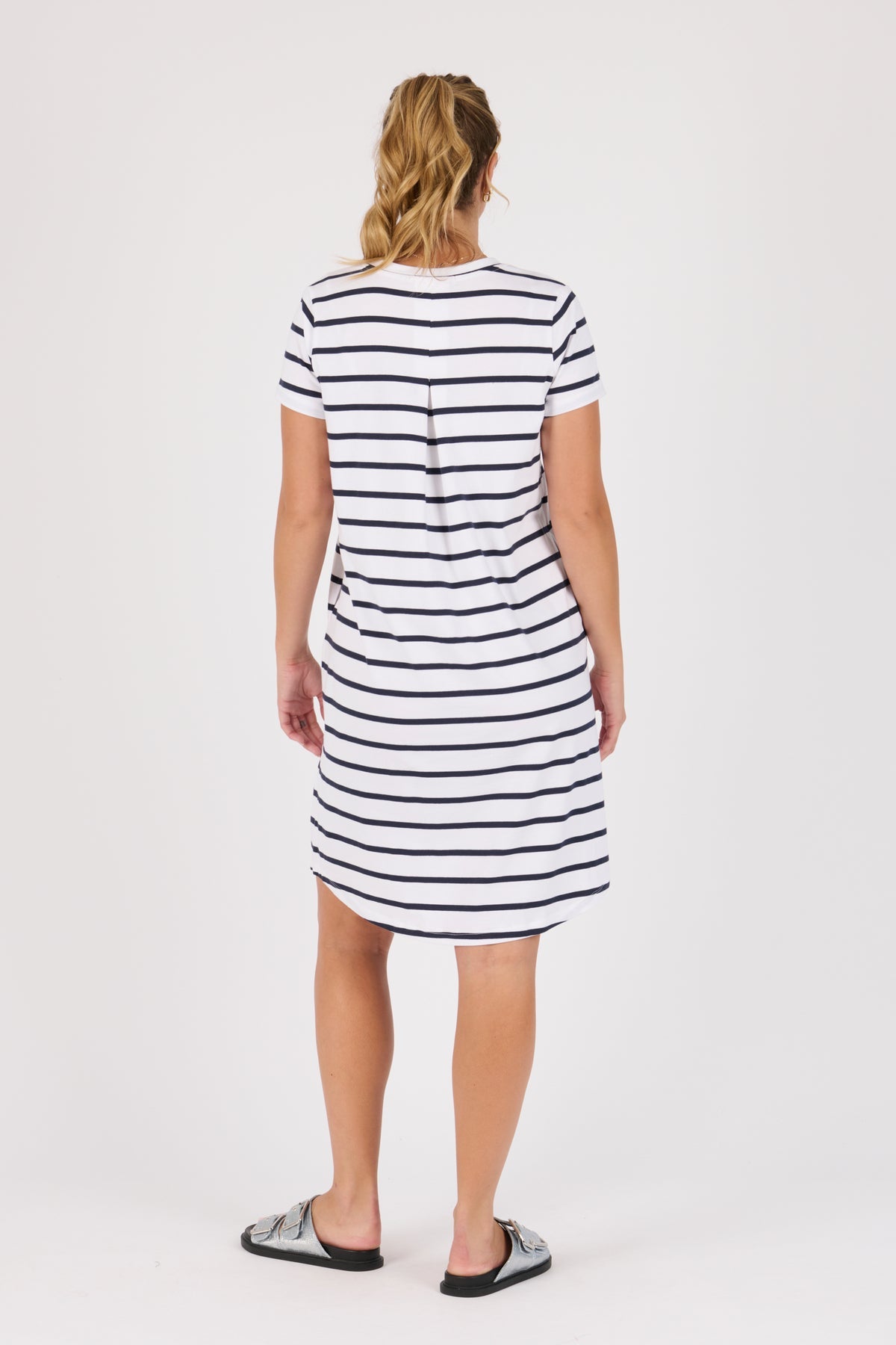Striped T shirt dresses