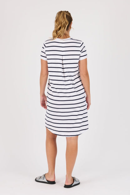 Striped T shirt dresses