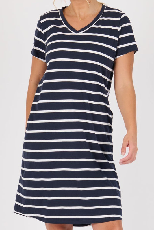 Striped T shirt dresses