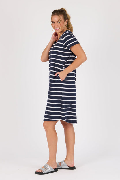 Striped T shirt dresses