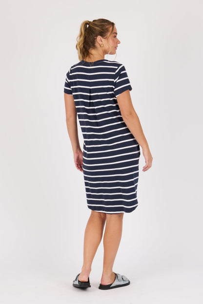 Striped T shirt dresses