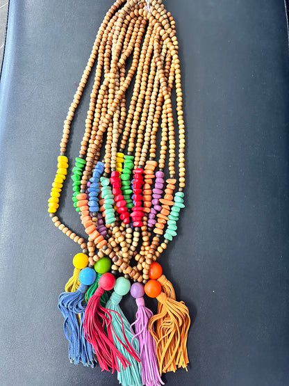 Coloured bead necklace