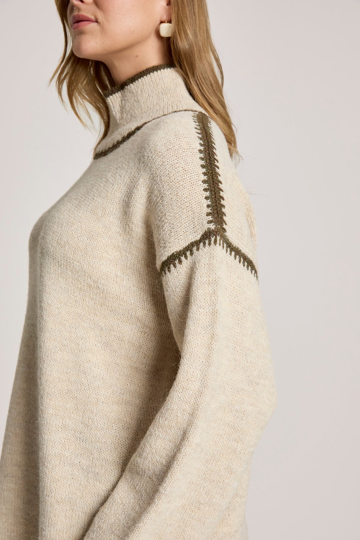 Orin jumper Beige/Olive